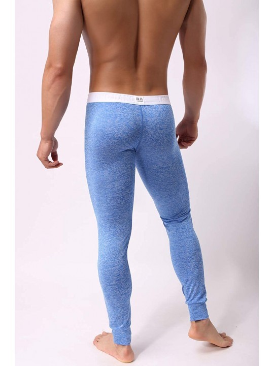 Men's Low Rise Pouch Underwear Pants Long Johns Thermal Bottoms ...