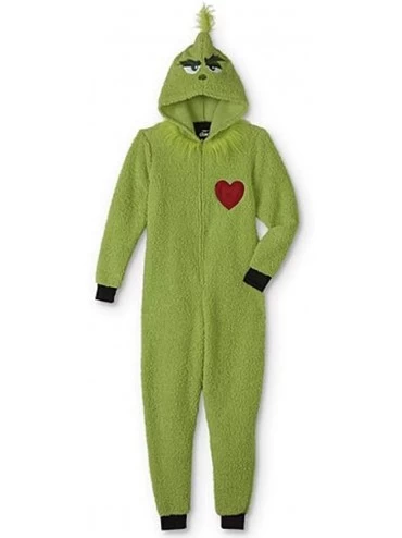 Sets The Grinch Womens Union Suit Pajamas Fuzzy Plush Warm Holiday Pajamas Pjs (X Large) Green - CT18LRLNG5L $39.99