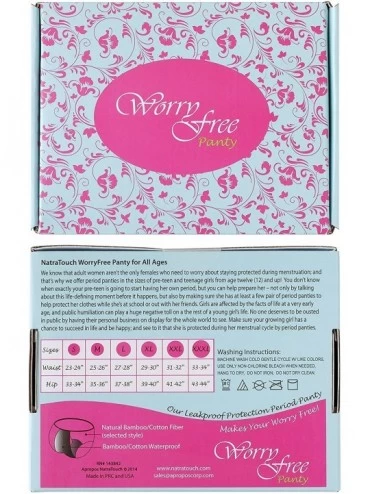 Panties 3 Pack Cotton Assorted Color Paw Print Brief Menstrual Period Panties - C312CE0RZIZ $28.28