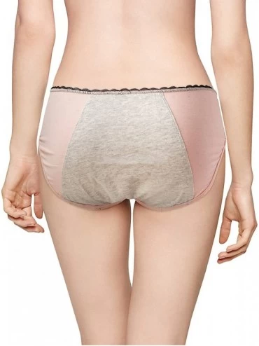 Panties 3 Pack Cotton Assorted Color Paw Print Brief Menstrual Period Panties - C312CE0RZIZ $28.28