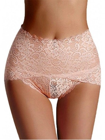 Shapewear Women's Lace Panties Seamless Breathable High Waist Butt Lift Shaper Slimming Underwear - Pink - CH193NHYEI9 $33.46