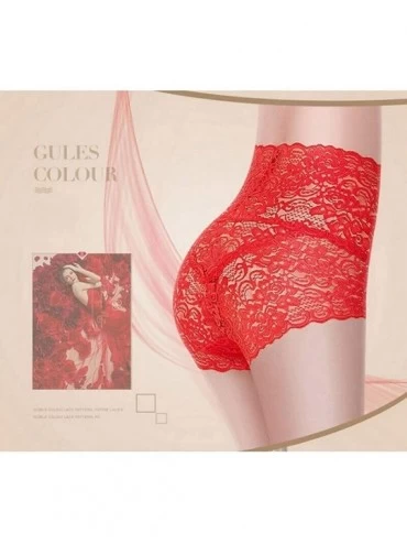 Shapewear Women's Lace Panties Seamless Breathable High Waist Butt Lift Shaper Slimming Underwear - Pink - CH193NHYEI9 $16.32