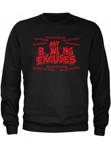 Camisoles & Tanks My Bowling Excuses Funny Crewneck Sweatshirt - Black - C918NQA90NI $50.22