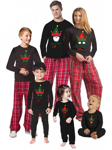 Sleep Sets Christmas Pajamas for Family Xmas Elf Grandma Grandpa Matching Christmas Sleepwear - Style 1 - CR1933U7XR2 $44.90
