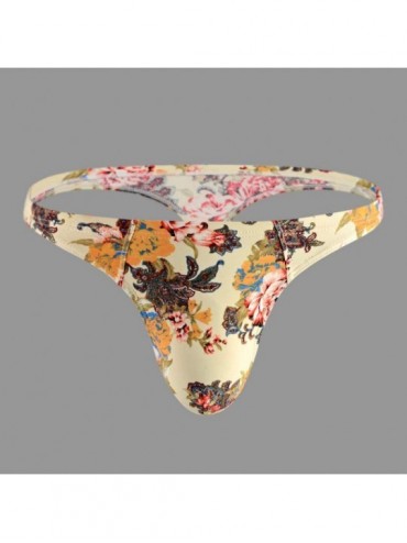 G-Strings & Thongs Men Briefs Youth Underwear Thong T-Back Low Waist Underpants Male Bulge Appeal Floral Fashion Jockstrap-4_...