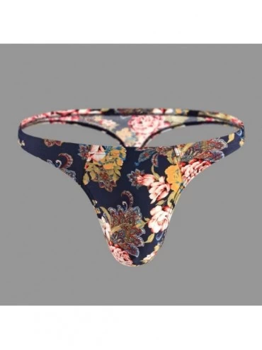 G-Strings & Thongs Men Briefs Youth Underwear Thong T-Back Low Waist Underpants Male Bulge Appeal Floral Fashion Jockstrap-4_...
