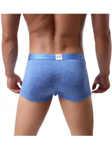 G-Strings & Thongs Elephant Bulge Underwear- Male Pouch T Lingerie Underpants - Blue-1 - CZ18M9X73TW $16.26
