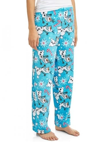 Bottoms Women's Disney Frozen Olaf Plush Fleece Sleep Pants (XL 16/18) Blue - C118LUGIUWS $46.25