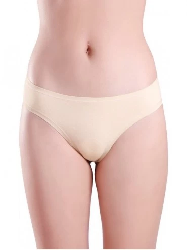Panties Women's Low Rise Thongs Cotton Stretch Panties Breathable Bikini Underwear Multipack - Solid Color - CG18GEE4RL5 $15.55