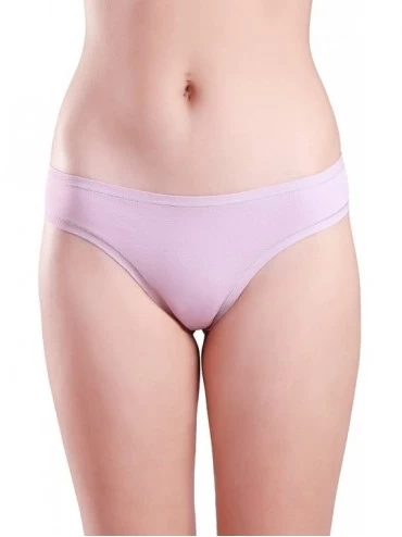 Panties Women's Low Rise Thongs Cotton Stretch Panties Breathable Bikini Underwear Multipack - Solid Color - CG18GEE4RL5 $15.55