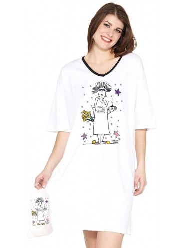 Nightgowns & Sleepshirts Mature & Fabulous - White Nightshirt in a Bag - CH113M95DZF $90.51