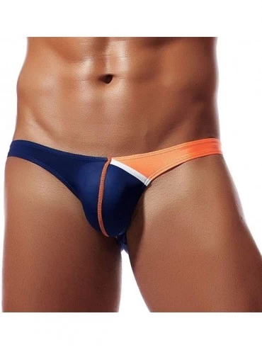 Bikinis Men's Low Rise Underwear - 3 Pairs Bikinis - Black/Dark Blue/Light Blue - CX18H0DT4SN $12.69
