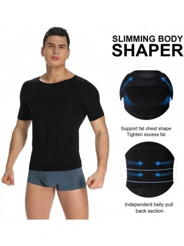 Undershirts Bodywear Men's Slimming Body Shaper Compression Shirt Slim Fit Undershirt Shapewear Hide Gynecomastia Undershirts...