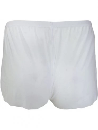 Bikinis Men's Split Side Sexy Breathable Boxer Briefs Shorts Underwear - White - CM129H5Y6D7 $13.78