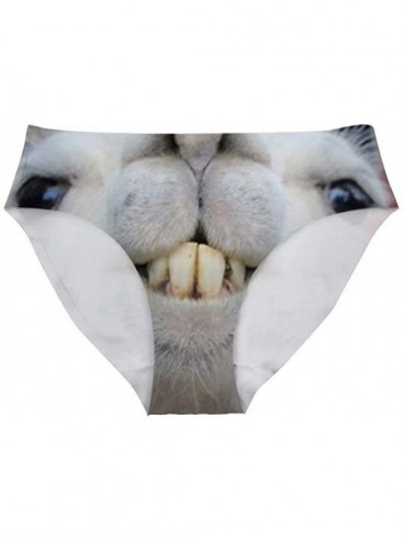 Panties Women's Sexy Underwear Animal Fashion Bikini Briefs Pants for Bachelorette Party - Smile Alpaca - C619CMTOY26 $10.58
