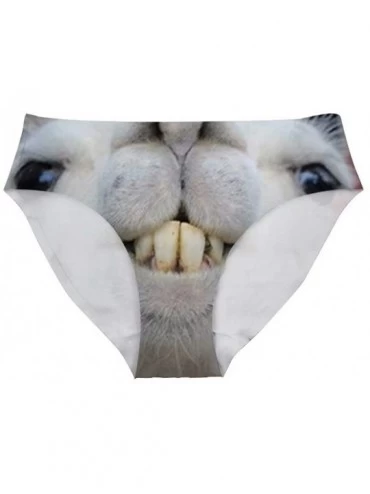Panties Women's Sexy Underwear Animal Fashion Bikini Briefs Pants for Bachelorette Party - Smile Alpaca - C619CMTOY26 $20.87