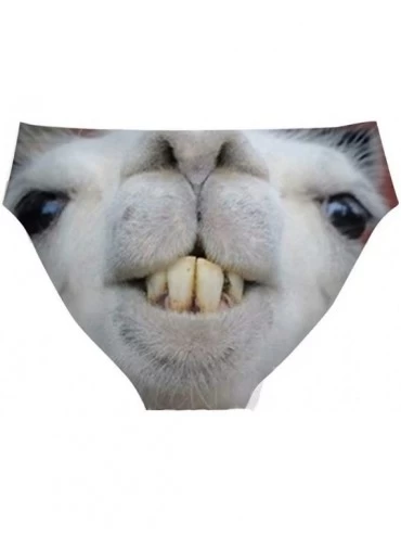 Panties Women's Sexy Underwear Animal Fashion Bikini Briefs Pants for Bachelorette Party - Smile Alpaca - C619CMTOY26 $10.58