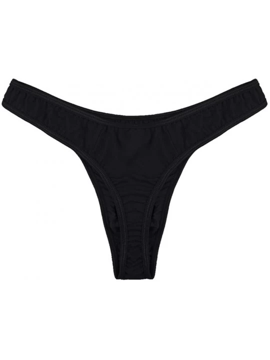 G-Strings & Thongs Sexy Mens Lingerie Briefs Jockstraps- One Piece Thong Bikini Front Hole Underwear G-String Underpants - Bl...