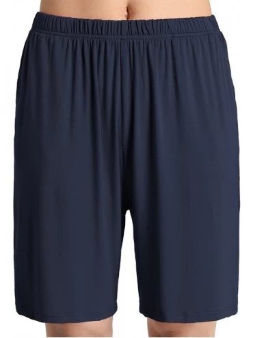 Bottoms Women's Soft Sleep Pajama Shorts - Navy - CX18565EEU9 $36.50