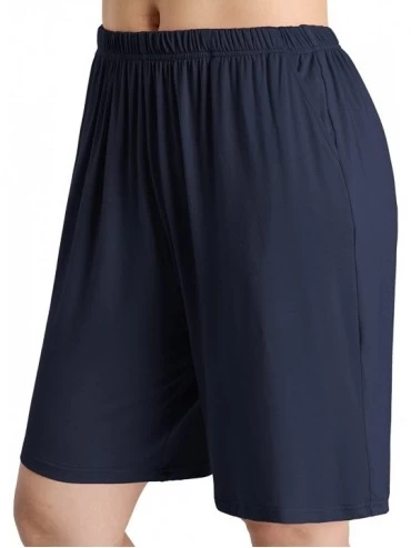 Bottoms Women's Soft Sleep Pajama Shorts - Navy - CX18565EEU9 $23.67