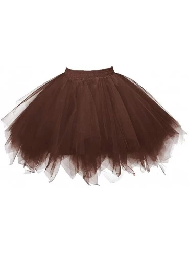 Slips Skirt Petticoat Women Ballet Tutu Underskirt in Tulle Vintage Style 50s Rockabilly Carnival Festivities - E - CW1946834...