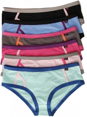 Panties Cotton Panties/Boyleg Underwear (Pack of 6) - 6 Pack With Sayings on Back - CM12O7I0H7L $29.75