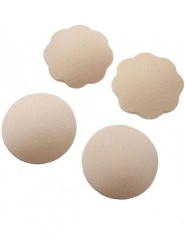 Accessories 1 Pair Chest Stickers Bra Self Adhesive Reusable Chest Cover - Skin Round - CX19E7LH44U $12.32