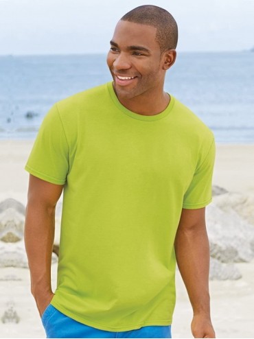 Undershirts Adult 4.7 oz. Sofspun Jersey Crew T-Shirt-Cool Mint-S - C612NB4DN1G $23.12