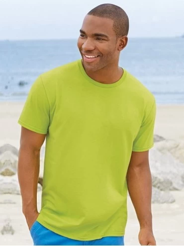Undershirts Adult 4.7 oz. Sofspun Jersey Crew T-Shirt-Cool Mint-S - C612NB4DN1G $11.56