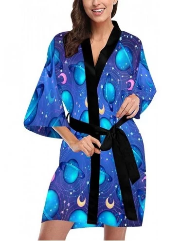 Robes Custom Abstract Lion Women Kimono Robes Beach Cover Up for Parties Wedding (XS-2XL) - Multi 5 - CZ194TEHY0G $43.60