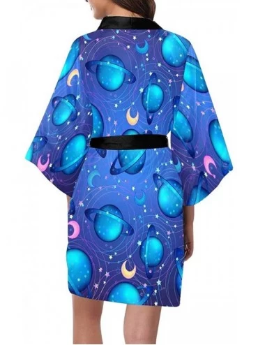 Robes Custom Abstract Lion Women Kimono Robes Beach Cover Up for Parties Wedding (XS-2XL) - Multi 5 - CZ194TEHY0G $43.60