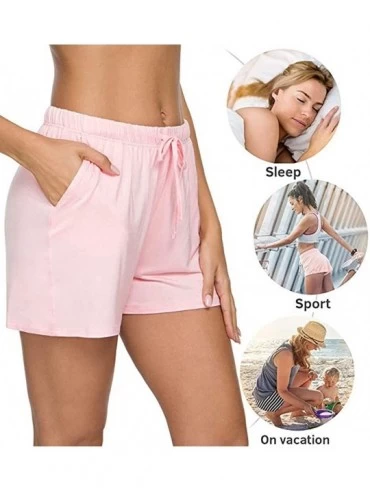 Bottoms Women Pants- Women Pajama Shorts Soprt Pants Lounge Sleep Shorts Pajama Bottoms- Pants for Women - Pink - CZ19DO4NNEE...