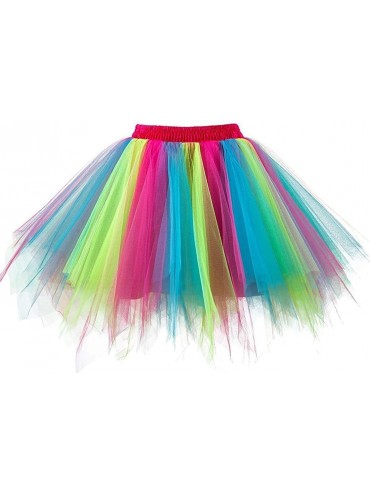 Slips 50s Vintage Underskirt Petticoat Rock Tutu Rockabilly Pleated Tutu Dancing Skirts for Womens - O - CZ194W3SWZ4 $31.27