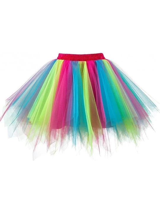 Slips 50s Vintage Underskirt Petticoat Rock Tutu Rockabilly Pleated Tutu Dancing Skirts for Womens - O - CZ194W3SWZ4 $16.21