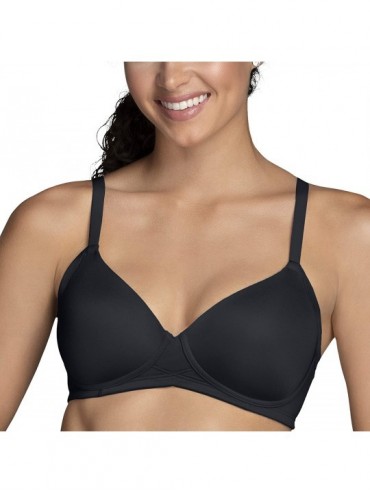 Bras Women's Beauty Back Smoothing Wirefree Bra - Full Coverage With Side Smoothing - Black - CS1923O486L $43.91