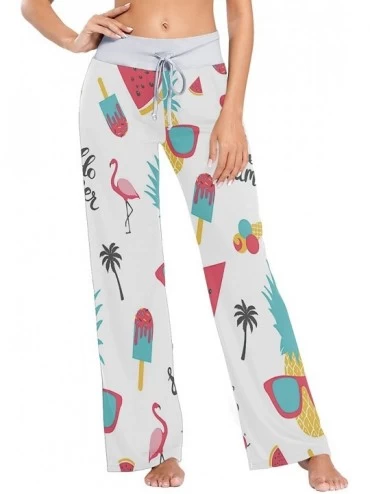 Bottoms Summer Pineapple Watermelon Womens Pajama Pants Loose Long Lounge Sleepwear Yoga Gym Trousers - CN19DWH7GO2 $48.84