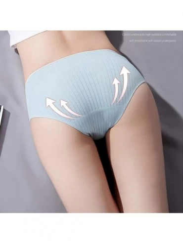 Panties Womens Underwear Cotton Lingerie for Female Panty Pack and Briefs Ladies Seamless Hipster Undies - Pink+skin+grey+blu...