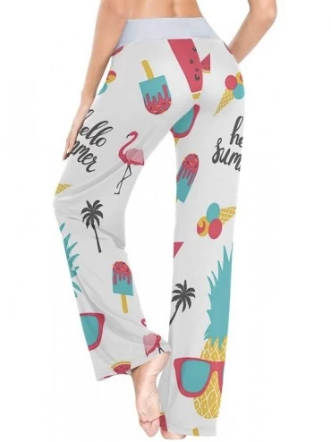 Bottoms Summer Pineapple Watermelon Womens Pajama Pants Loose Long Lounge Sleepwear Yoga Gym Trousers - CN19DWH7GO2 $28.10