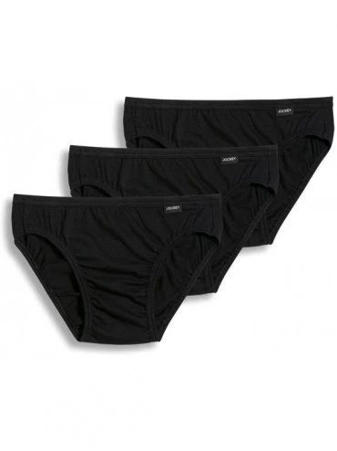 Bikinis Men's Underwear Elance Bikini - 3 Pack - Black - CG122RO3005 $36.24