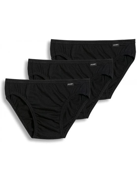 Bikinis Men's Underwear Elance Bikini - 3 Pack - Black - CG122RO3005 $19.86