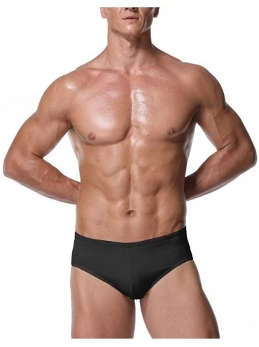 Briefs Men's Padded Briefs Buttock Lifter Plus Size Boy Shorts Underwear-S-6XL - Black Briefs - C118XHEXZN3 $18.06