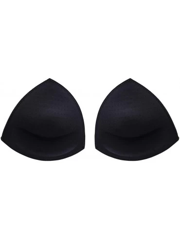 Accessories 3 Pair Women Triangle Shape Removable Bra Inserts Sport Swimwear Bra Pads - Black - CJ184QWQLLT $12.94