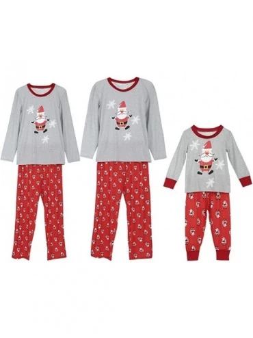 Sleep Sets Nightwear Parent-Child Pyjama Sets Christmas Long Sleeve Homewear - Mom - C018ZTGSO4C $52.59
