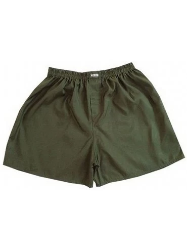 Boxers New Boxer Shorts Men's Underwear Sleepware Size S M L XL - Dark Green - CZ11W1RN2CF $22.13