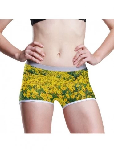 Panties Women's Boyshort Panties Rastafarian Flag with Lion Soft Underwear Boxer Briefs - California Wildflowers on the Bluff...