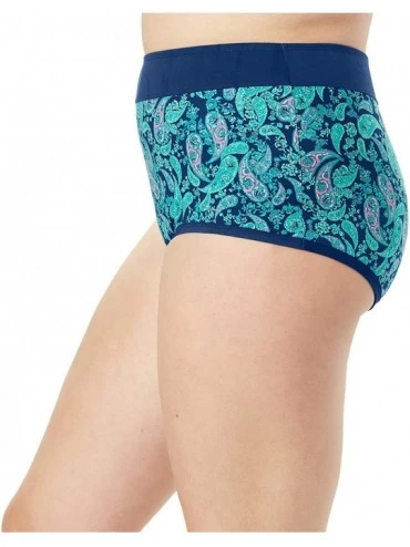 Panties Women's Plus Size 3-Pack Color Block Full-Cut Brief Underwear - Basic Assorted (0601) - CW11LA269PD $20.40