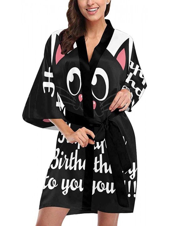 Robes Custom Happy Father's Day Women Kimono Robes Beach Cover Up for Parties Wedding (XS-2XL) - Multi 3 - CD194UX0DC4 $95.13