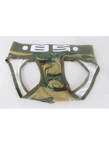 G-Strings & Thongs Mens Camo Jockstrap Cotton Backless Underwear Briefs Pouch Thong - Green - C019DDA20SU $11.56