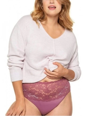 Panties Women's Plus Size 2 Pack of Lace Waist Panties - Black- Rose 727916 - Multicoloured (Multi 72791690) - CE194YSE4IU $4...