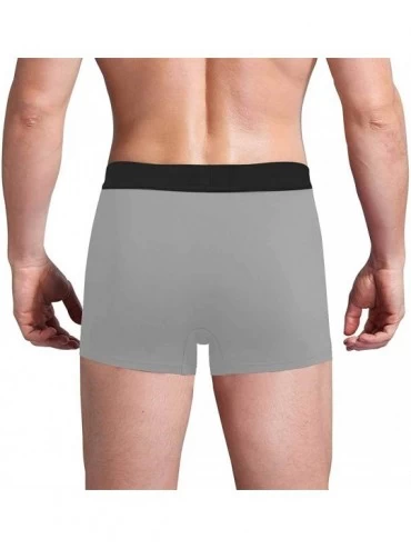 Briefs Custom Face Boxers Briefs for Men Boyfriend- Customized Underwear with Picture Holding Hearts All Gray Stripe - Multi ...